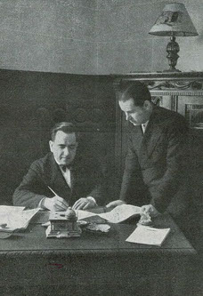 Presidente Toribio Palomino y el secretario Mariano Abel de la Cruz. Año 1934