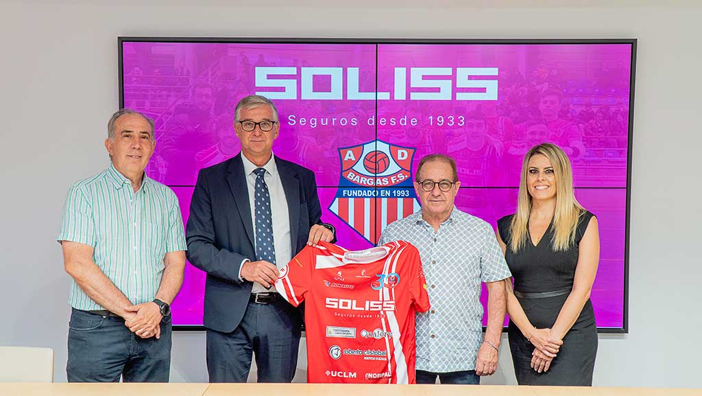 Soliss Seguros anuncia con orgullo la renovación de su patrocinio principal con el AD Bargas de fútbol sala, equipo que milita en la Segunda División B